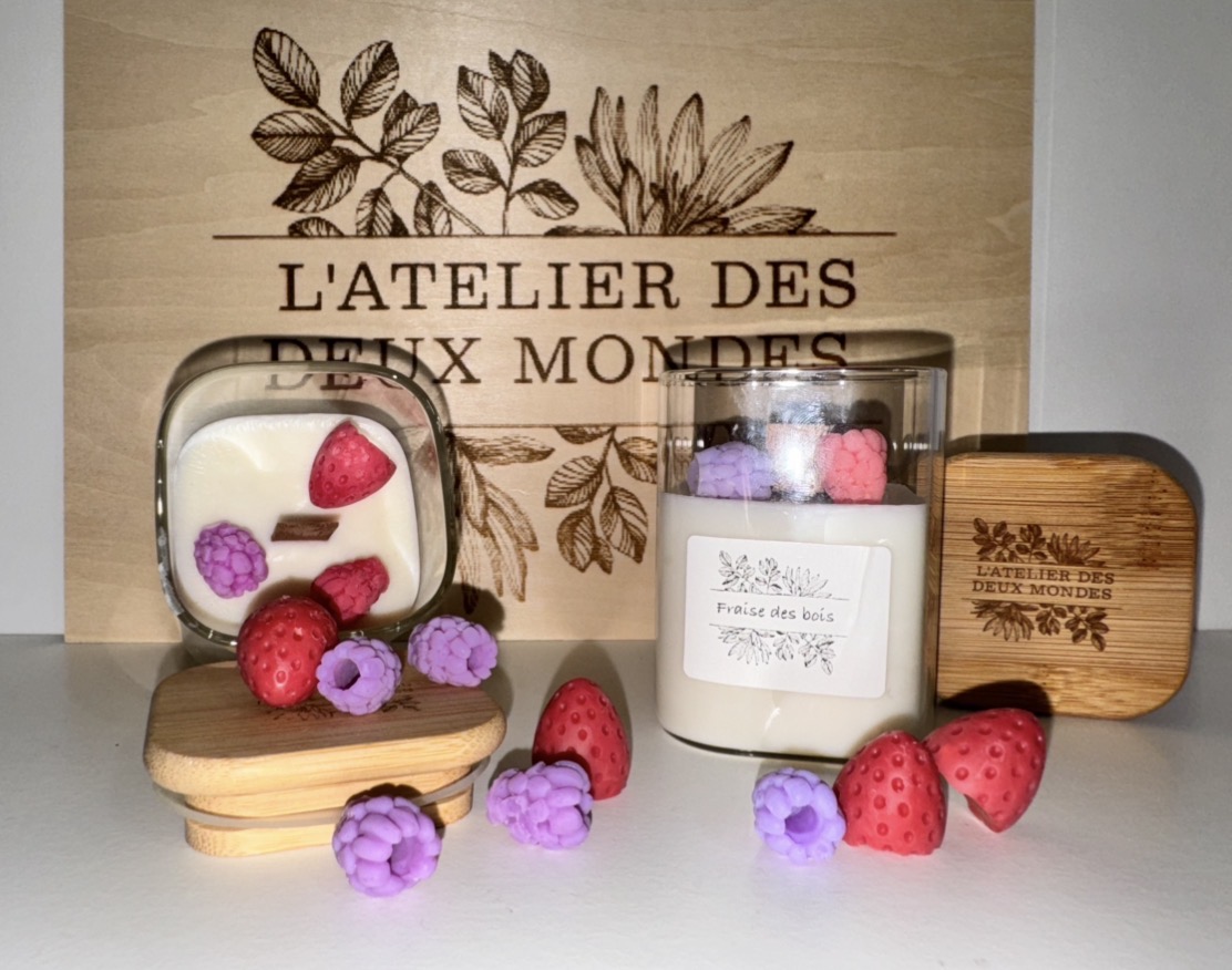 Bougie gamme "essentiel" - Fraises de bois